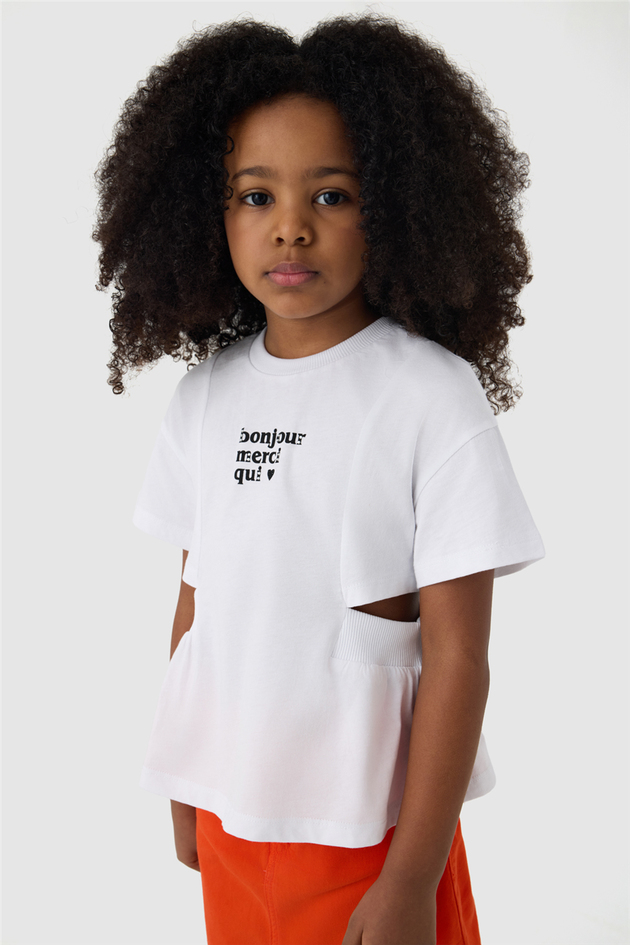 Tyess Kız Çocuk Beyaz TshirtTyess Kız Çocuk Beyaz Tshirt