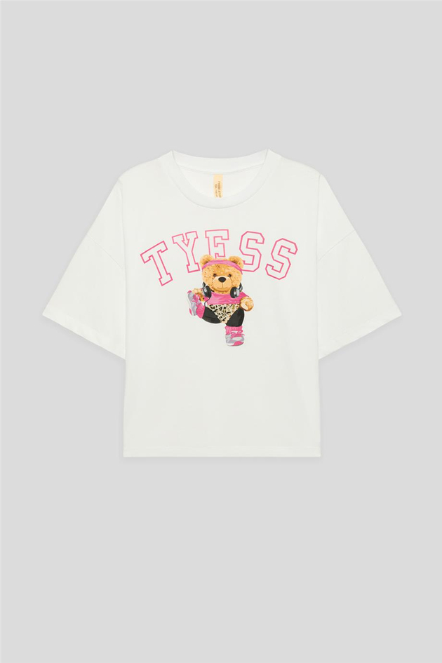 Tyess Kız Çocuk Beyaz TshirtTyess Kız Çocuk Beyaz Tshirt