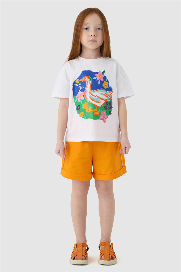 Tyess Kız Çocuk Beyaz TshirtTyess Kız Çocuk Beyaz Tshirt