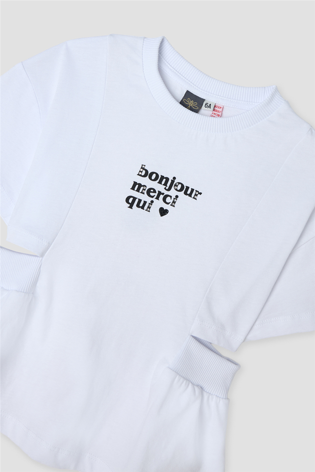 Tyess Kız Çocuk Beyaz TshirtTyess Kız Çocuk Beyaz Tshirt