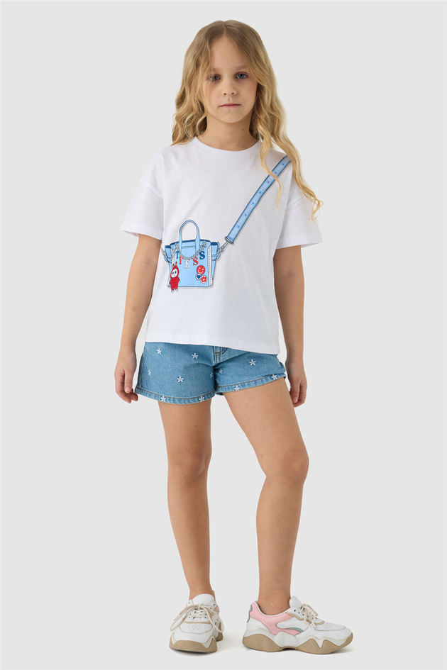 Tyess Kız Çocuk Beyaz TshirtTyess Kız Çocuk Beyaz Tshirt