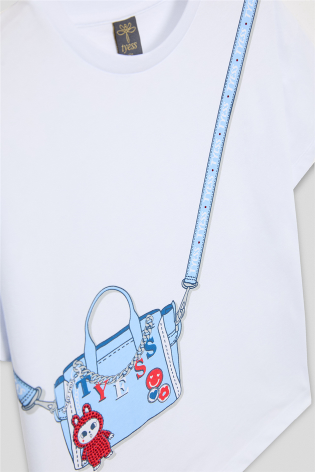 Tyess Kız Çocuk Beyaz TshirtTyess Kız Çocuk Beyaz Tshirt