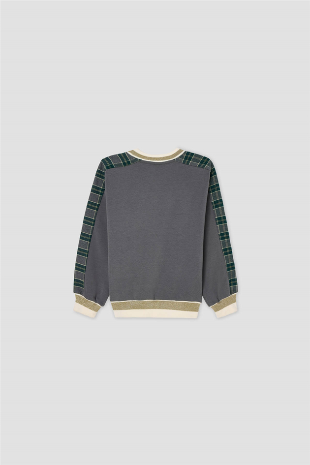 Tyess Kız Çocuk Bisiklet Yaka Oversize SweatshirtTyess Kız Çocuk Bisiklet Yaka Oversize Sweatshirt
