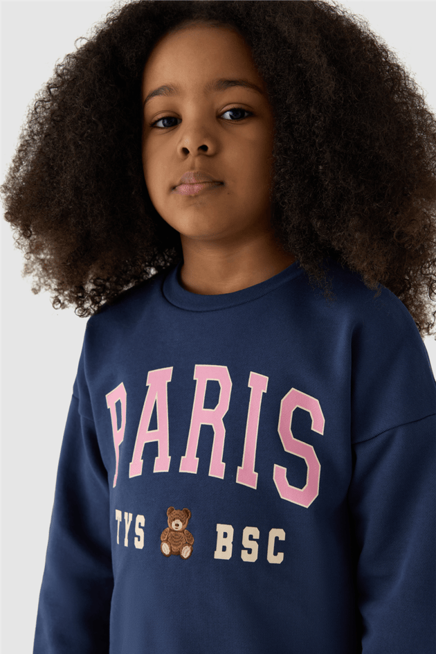 Tyess Girls Crew Neck Oversized Leggings SetTyess Girls Crew Neck Oversized Leggings Set