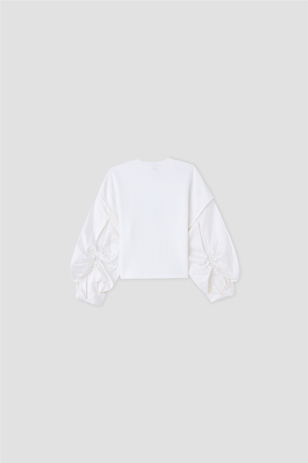 Tyess Kız Çocuk Bisiklet Yaka Oversize SweatshirtTyess Kız Çocuk Bisiklet Yaka Oversize Sweatshirt