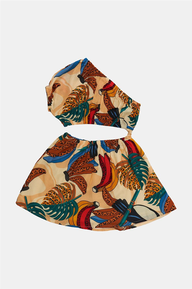 Tyess Kız Çocuk Desenli Elbise