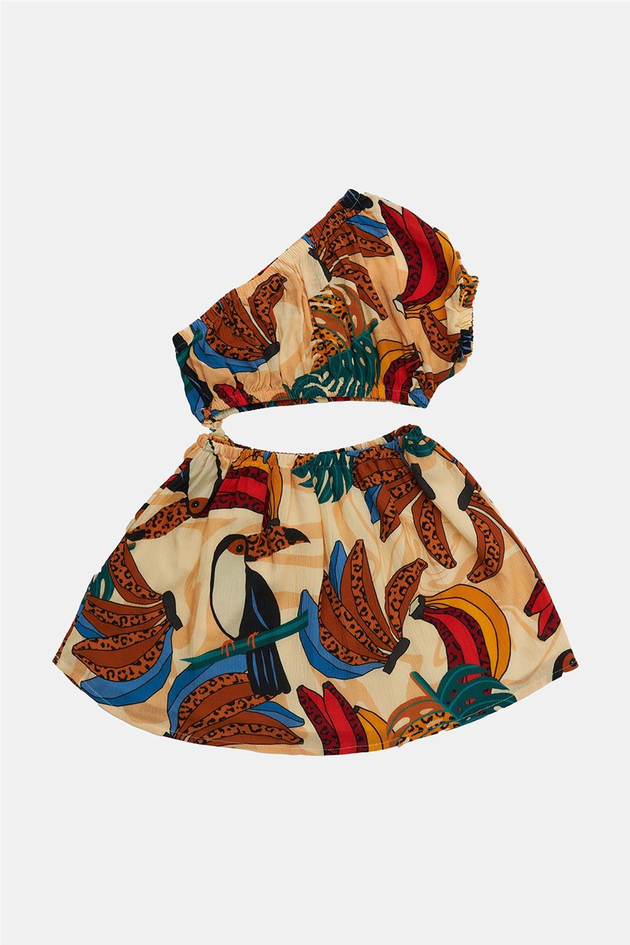 Tyess Kız Çocuk Desenli Elbise