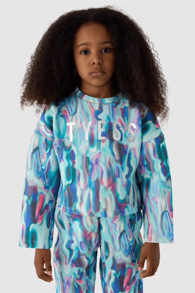 Tyess Kız Çocuk Desenli SweatshirtTyess Kız Çocuk Desenli Sweatshirt