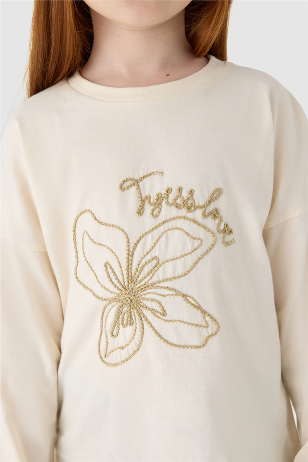 Tyess Kız Çocuk Ekru TshirtTyess Kız Çocuk Ekru Tshirt