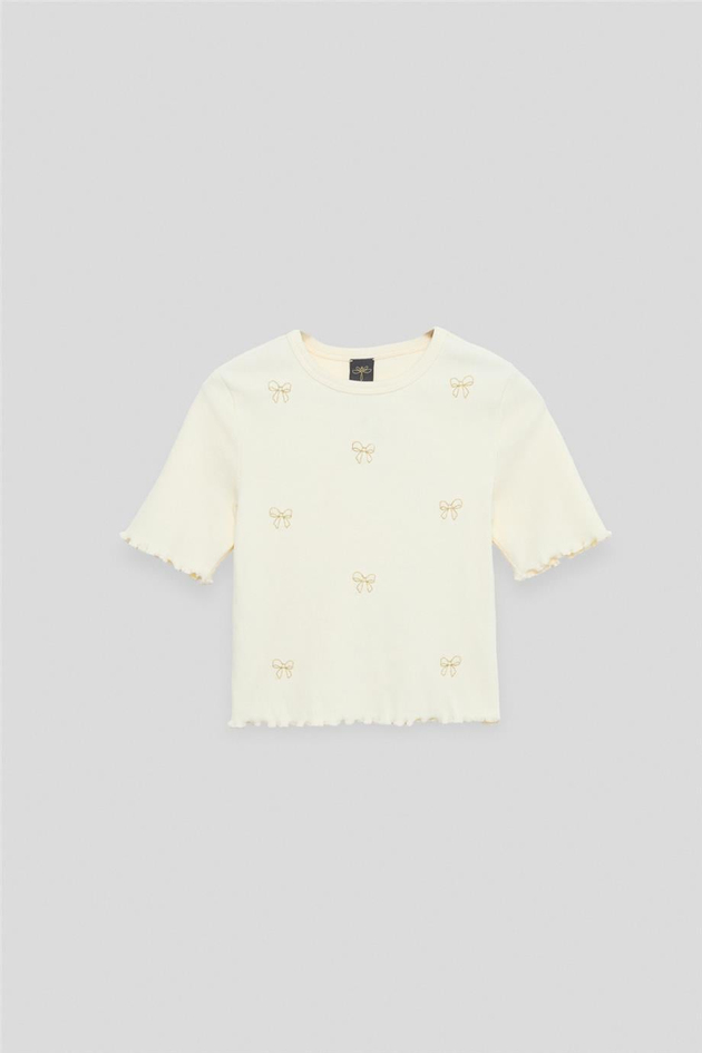 Tyess Kız Çocuk Ekru TshirtTyess Kız Çocuk Ekru Tshirt