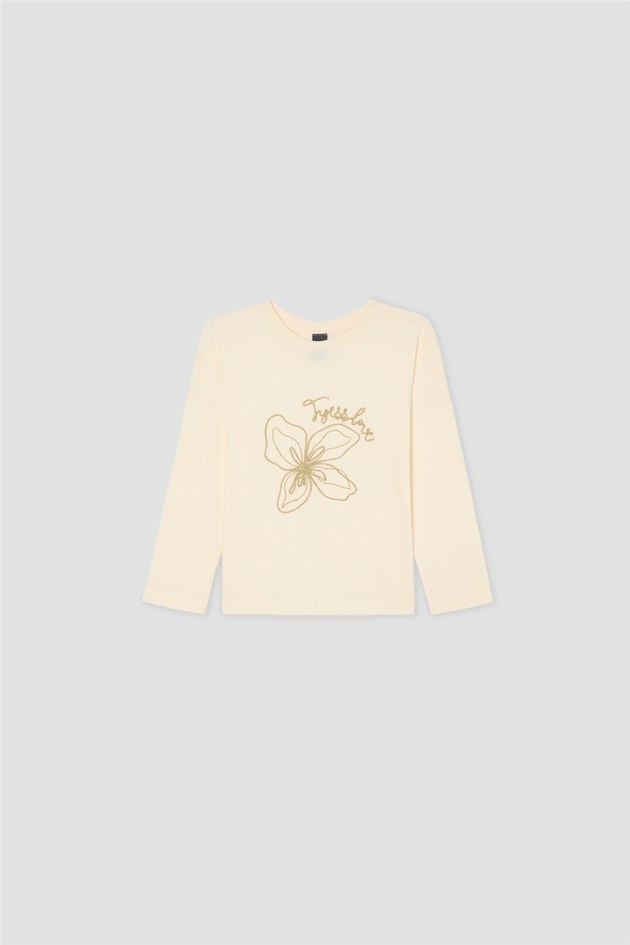 Tyess Kız Çocuk Ekru TshirtTyess Kız Çocuk Ekru Tshirt