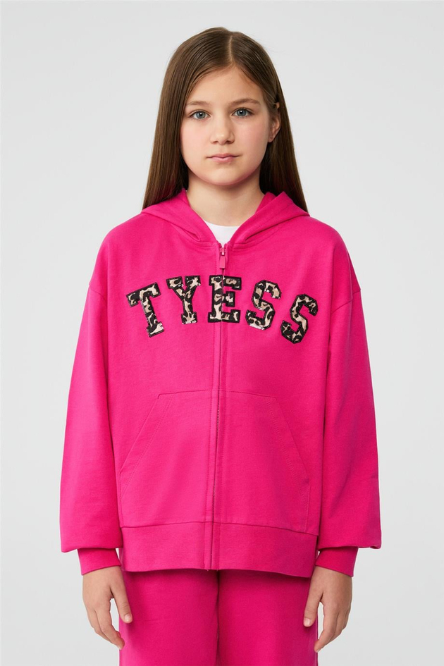 Tyess Girl Fusia Tracksuit TopTyess Girl Fusia Tracksuit Top