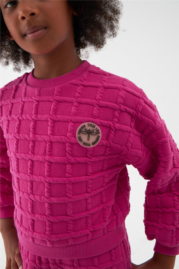 Tyess Kız Çocuk Fuşya Sweatshirt