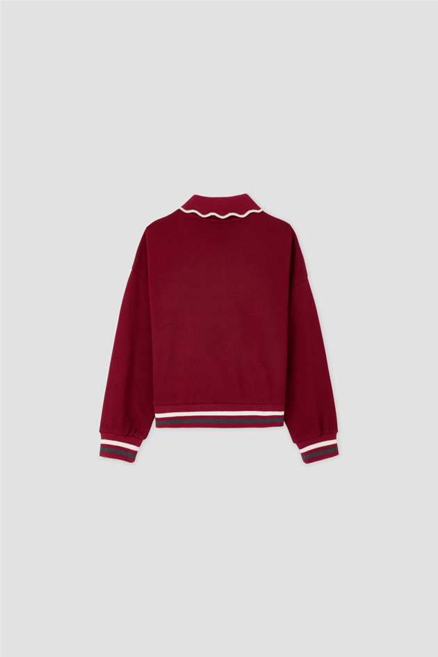 Tyess Kız Çocuk Gömlek Yaka Oversize SweatshirtTyess Kız Çocuk Gömlek Yaka Oversize Sweatshirt
