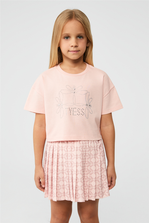 Tyess Kız Çocuk Pembe TişörtTyess Kız Çocuk Pembe Tişört