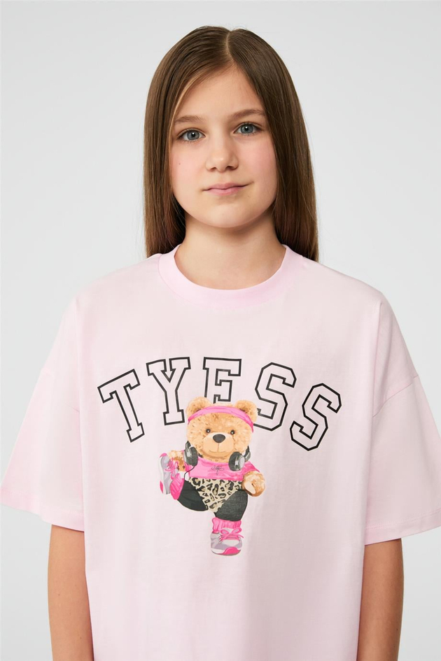 Tyess Kız Çocuk Pembe TshirtTyess Kız Çocuk Pembe Tshirt