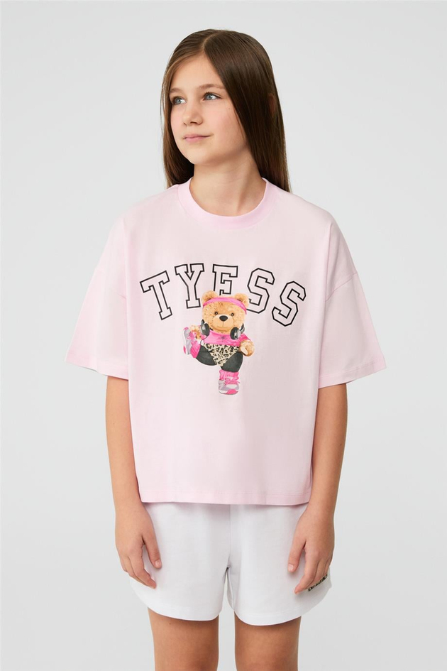 Tyess Kız Çocuk Pembe TshirtTyess Kız Çocuk Pembe Tshirt