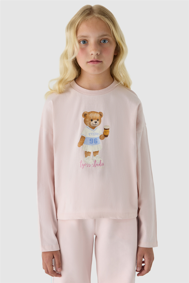 Tyess Kız Çocuk Pembe TshirtTyess Kız Çocuk Pembe Tshirt
