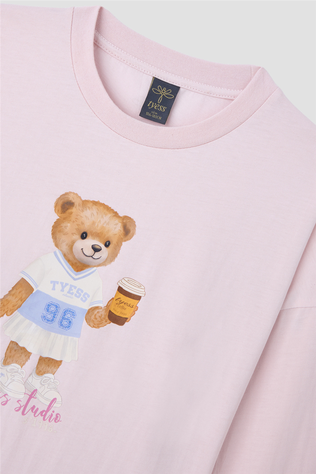 Tyess Kız Çocuk Pembe TshirtTyess Kız Çocuk Pembe Tshirt