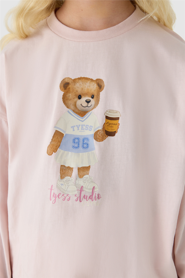 Tyess Kız Çocuk Pembe TshirtTyess Kız Çocuk Pembe Tshirt