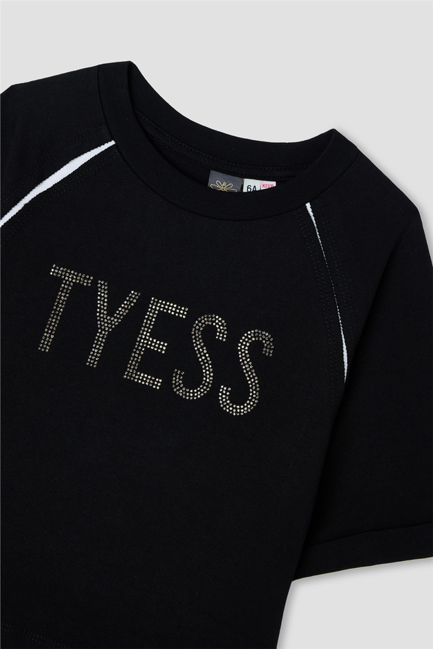 Tyess Kız Çocuk Siyah TshirtTyess Kız Çocuk Siyah Tshirt