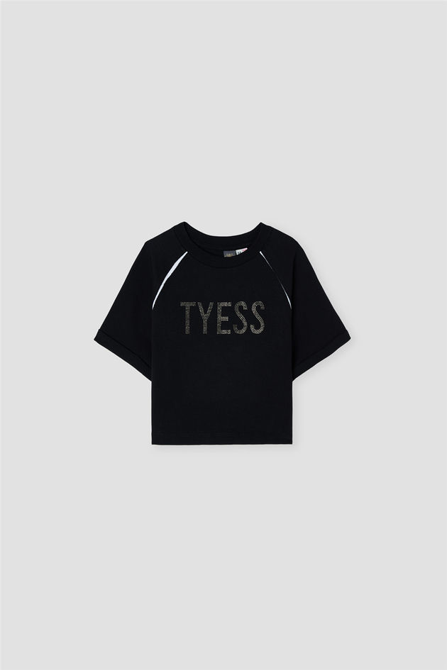 Tyess Kız Çocuk Siyah TshirtTyess Kız Çocuk Siyah Tshirt