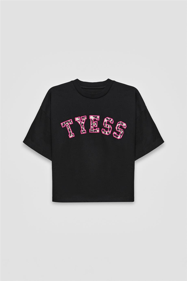 Tyess Kız Çocuk Siyah TshirtTyess Kız Çocuk Siyah Tshirt