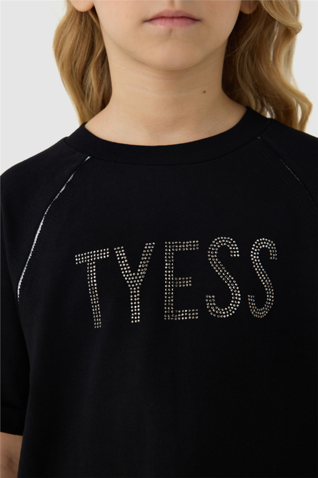 Tyess Kız Çocuk Siyah TshirtTyess Kız Çocuk Siyah Tshirt