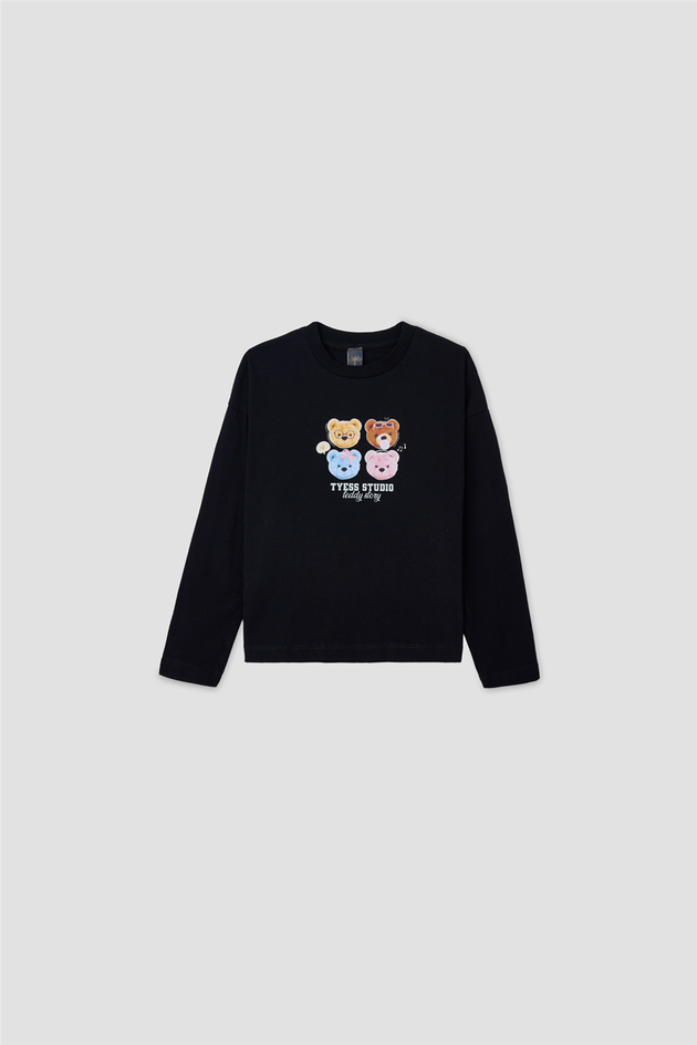 Tyess Kız Çocuk Siyah TshirtTyess Kız Çocuk Siyah Tshirt