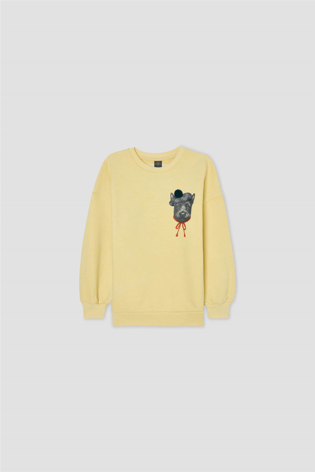 Tyess Kız Çocuk Transfer Baskılı Bisiklet Yaka Sarı SweatshirtTyess Kız Çocuk Transfer Baskılı Bisiklet Yaka Sarı Sweatshirt