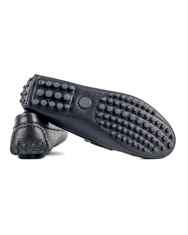 Sardes Siyah Hakiki Deri Deri Erkek Loafer Ayakkabı