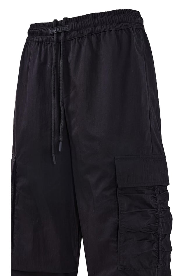 Maraton CASUAL Comfort Kadın  Dönüşlü Paça  HYPE Siyah Eşofman Altı 23820