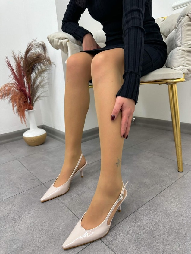 Bej Rugan (Anissa) Kadın Stiletto
