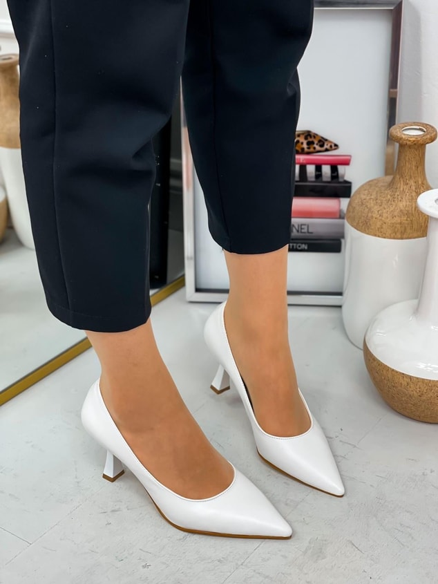 Beyaz Cilt (Freda) Kadın Stiletto