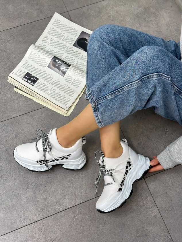 Beyaz Dalgıç Kumaş (Ryan) Kadın Sneakers