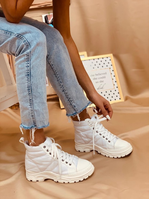 Beyaz (Faylinn) Kadın Bot - Sneakers