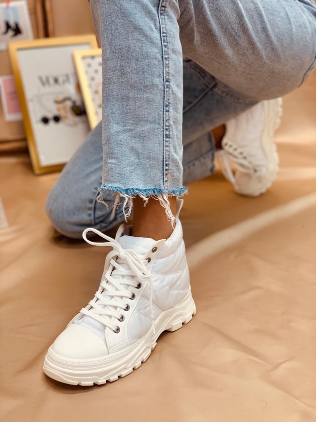 Beyaz (Faylinn) Kadın Bot - Sneakers