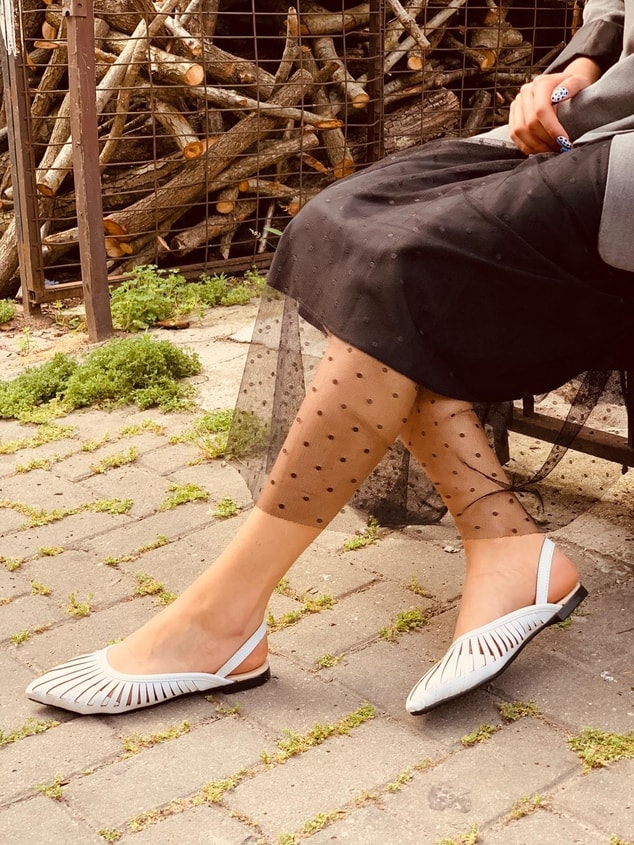 Beyaz (Serena) Lazer Kesimli Kadın Babet