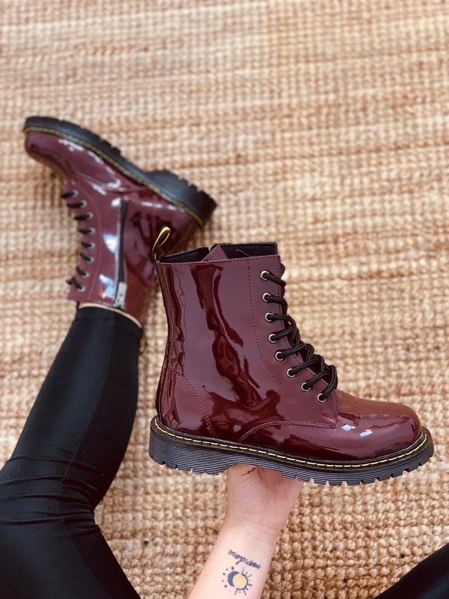 Bordo Rugan (Martines) Kadın Bot