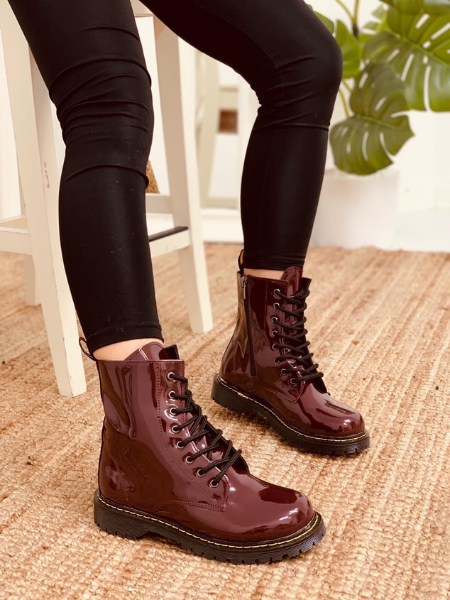 Bordo Rugan (Martines) Kadın Bot