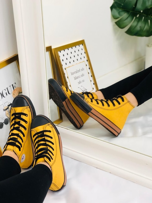 Bot Hardal Deri Tozu (Converse) Kadın Spor Ayakkabı Sneakers