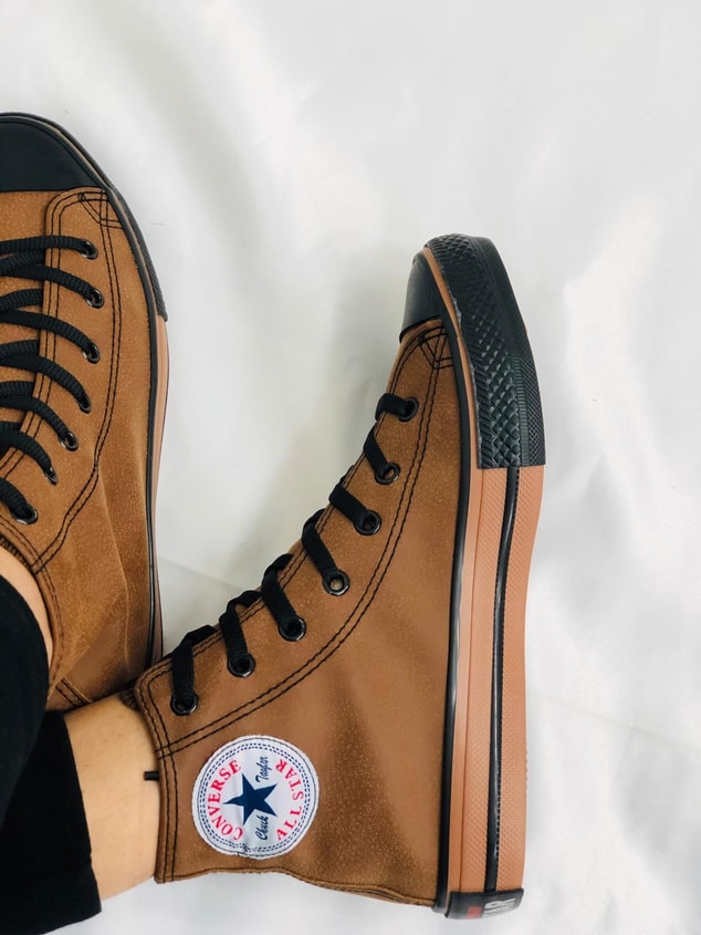 Bot Taba Deri Tozu (Converse) Kadın Spor Ayakkabı Sneakers