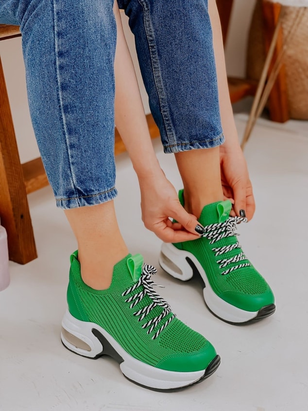 Çimen Yeşil Triko (Jack) Kadın Sneakers