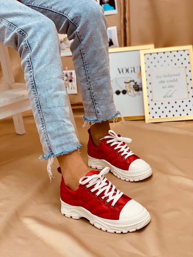 Kırmızı (Faylinn) Kadın Bot - Sneakers