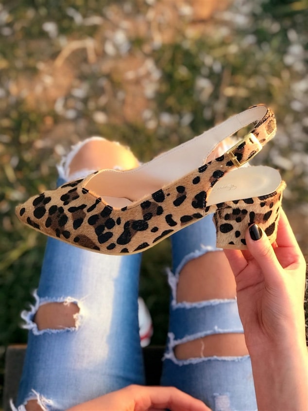 Leopar (Sanfa) Kadın Topuklu Ayakkabı Bayan Topuklu Ayakkabı