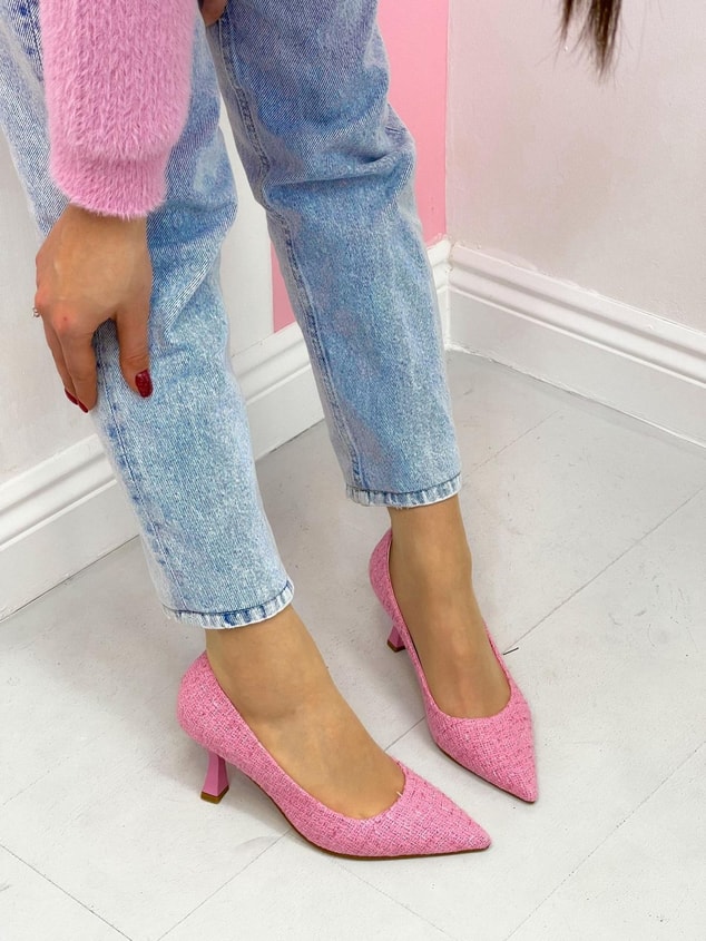 Pembe Tüvit (Freda) Kadın Stiletto