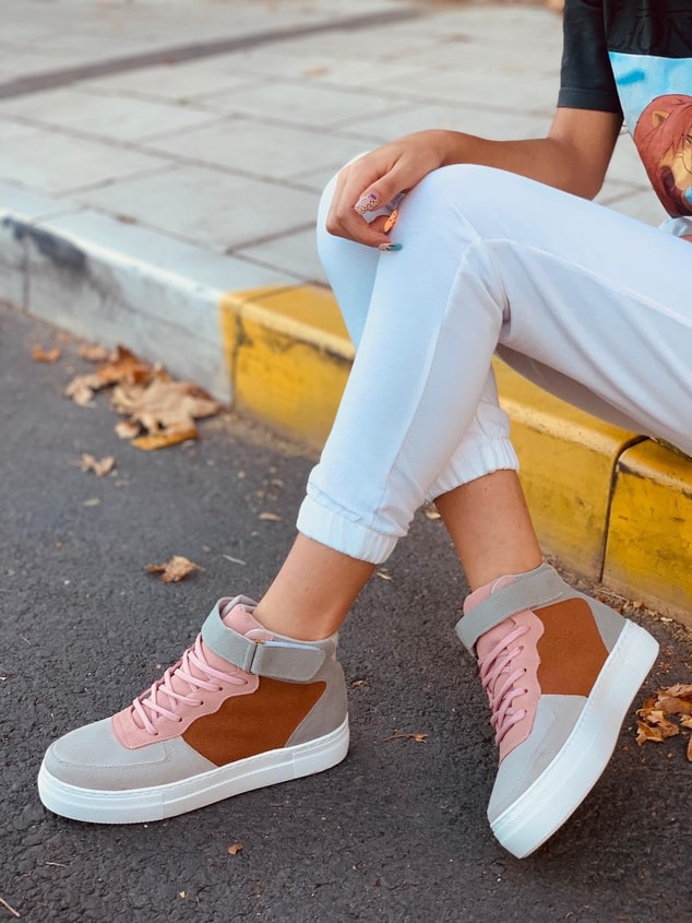 Pudra - Füme (Denver Plus) Kadın Spor Ayakkabı Sneakers