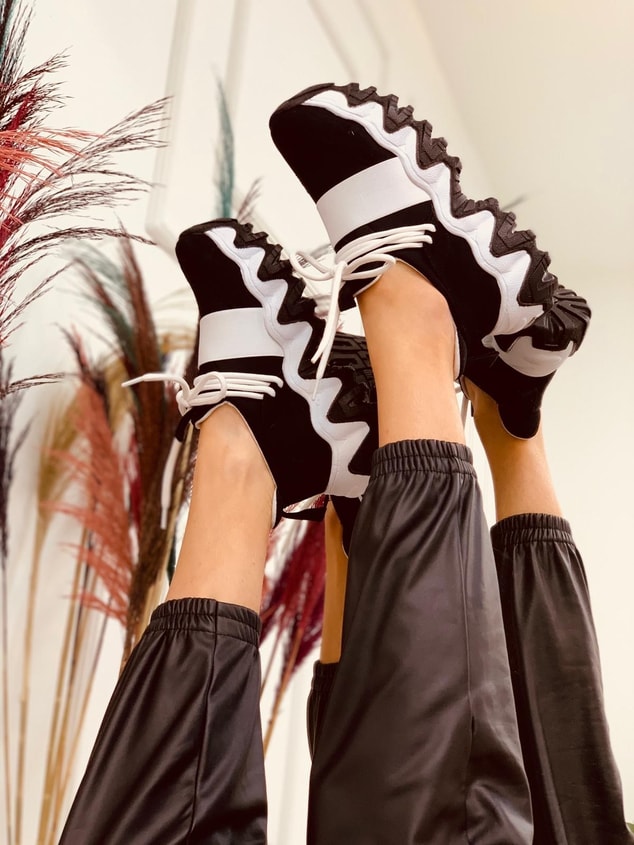 Siyah Beyaz (Elixir) Kadın Sneakers