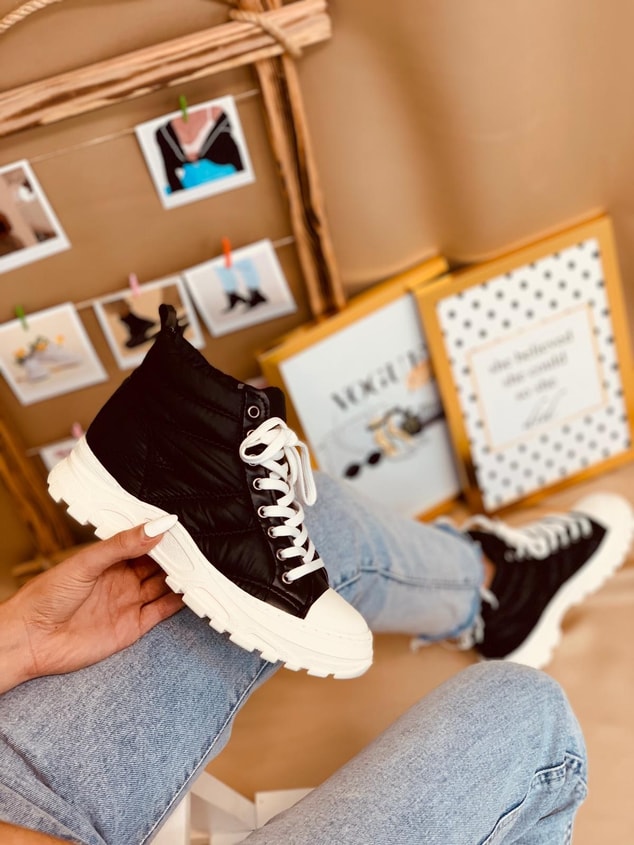 Siyah (Faylinn) Kadın Bot - Sneakers