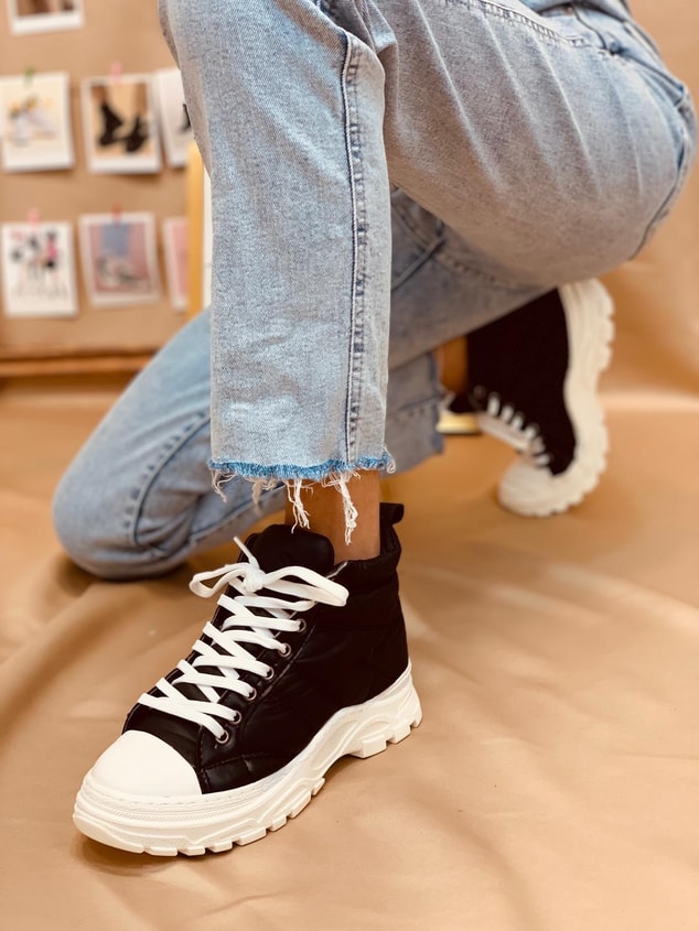Siyah (Faylinn) Kadın Bot - Sneakers